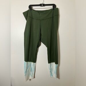 J Jill Fit Breathe Cotton Leggings Womens Sz 2XL Green‎ Athletic Comfort Stretch
